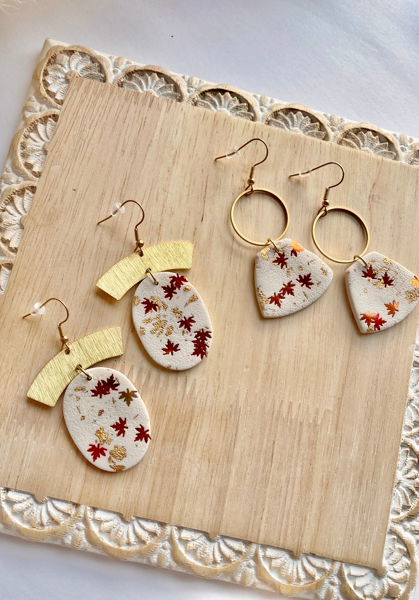 fall confetti earrings