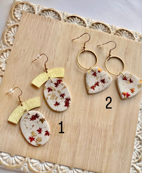 fall confetti earrings