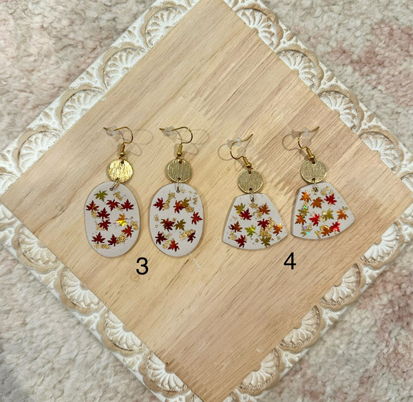 fall confetti earrings