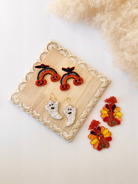 beaded fall earrings