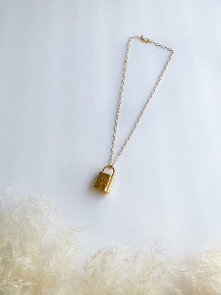 LV lock necklace