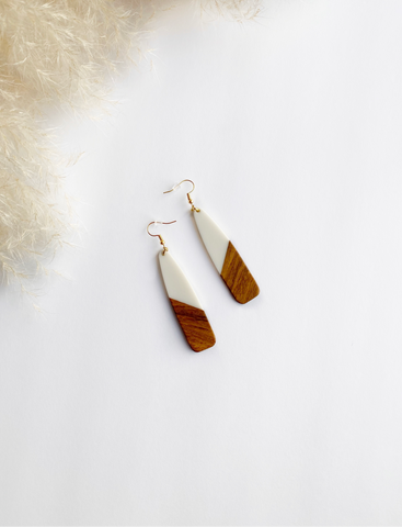 wood + acrylic teardrops