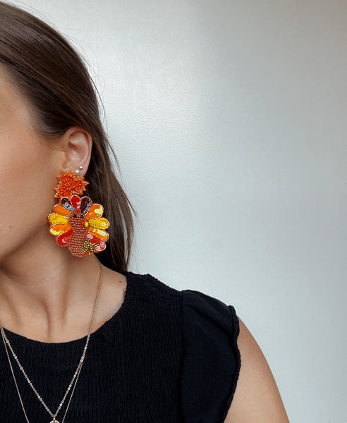 beaded fall earrings