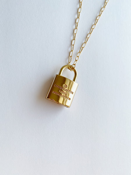 LV lock necklace