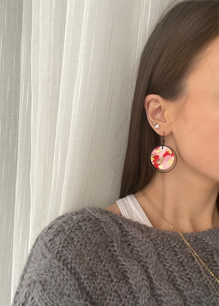 valentine’s terrazzo + black circles