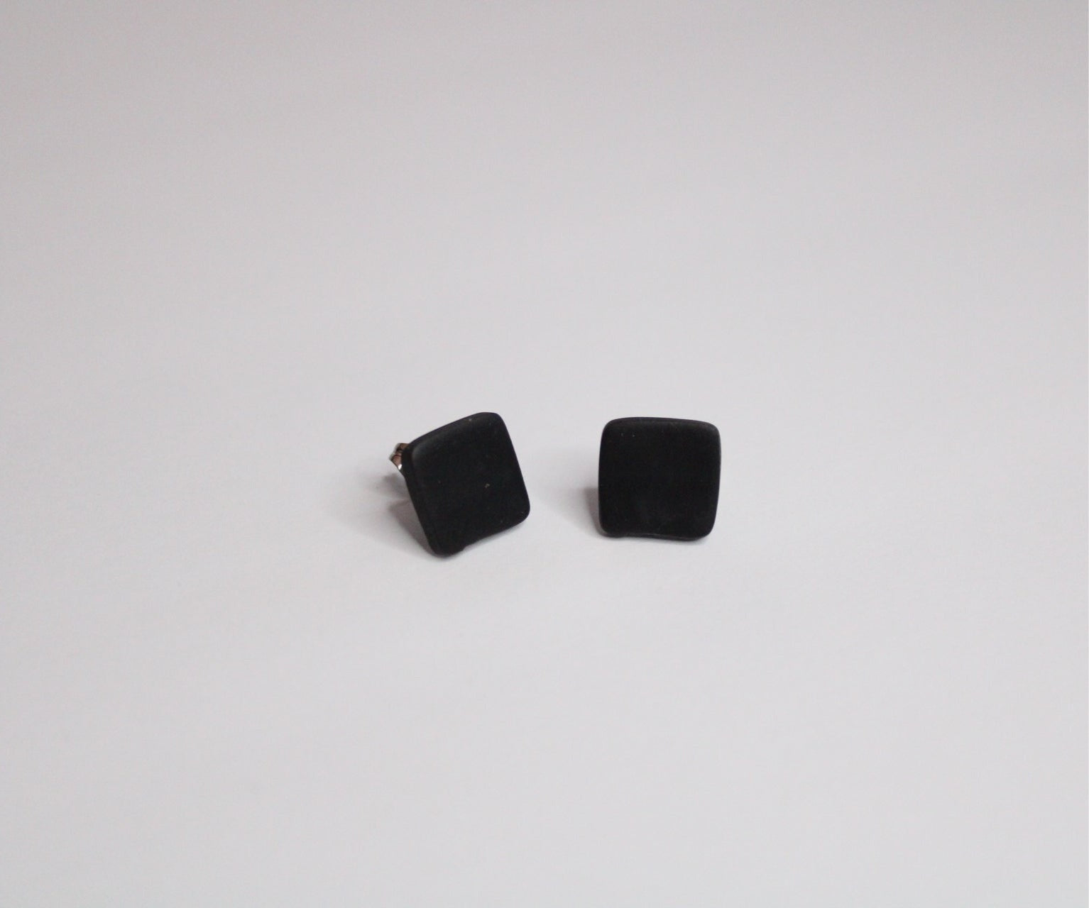 mini black square studs