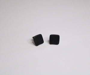 mini black square studs