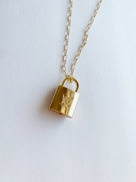 LV lock necklace