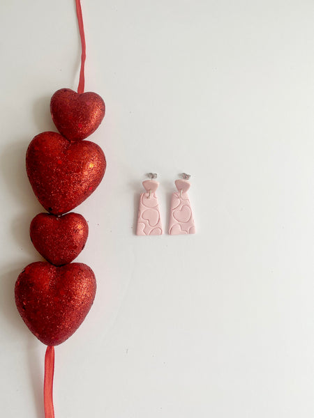 pink heart trapezoids