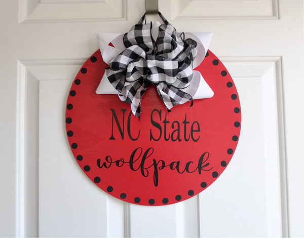 NC State door hanger