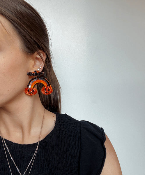 beaded fall earrings