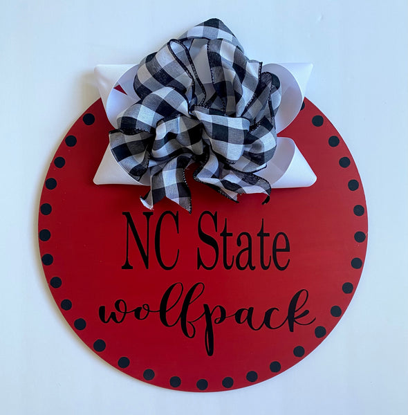 NC State door hanger