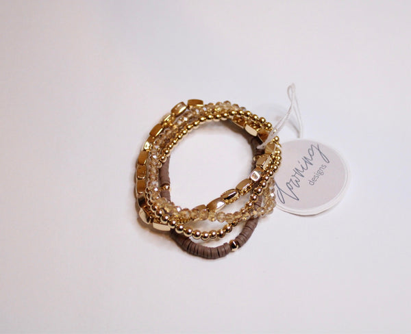 mauve beaded bracelet