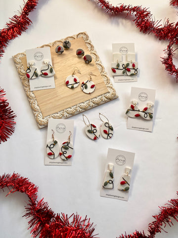 Christmas light earrings